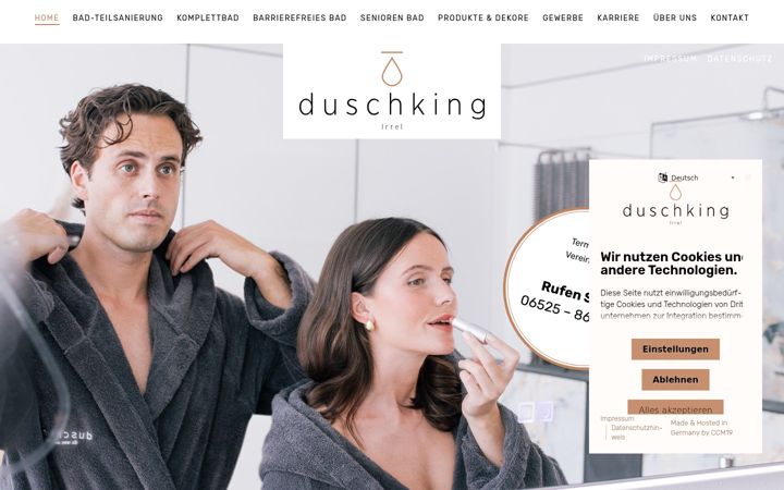 Screenshot of duschking-irrel.de