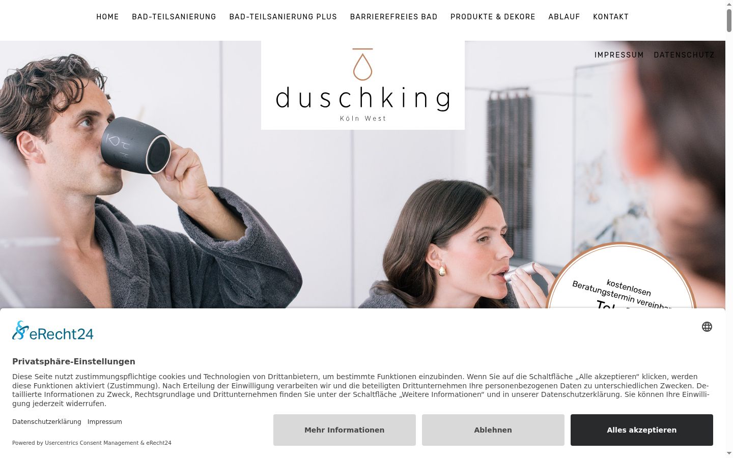 Screenshot tal-banner tal-kunsens muri qabel kwalunkwe interazzjoni