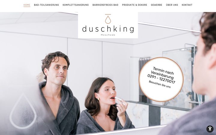 Skjámynd af duschking-meschede.de