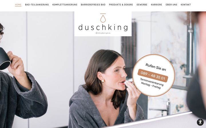 Skjámynd af duschking-ottobrunn.de