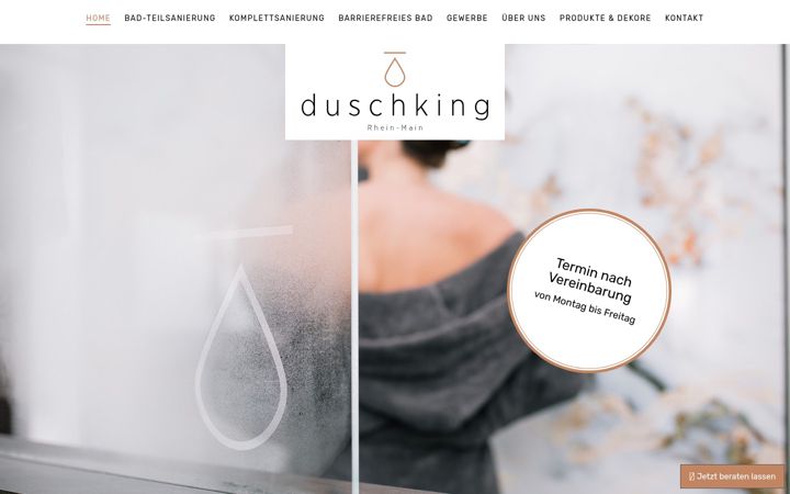 Skjámynd af duschking-rheinmain.de