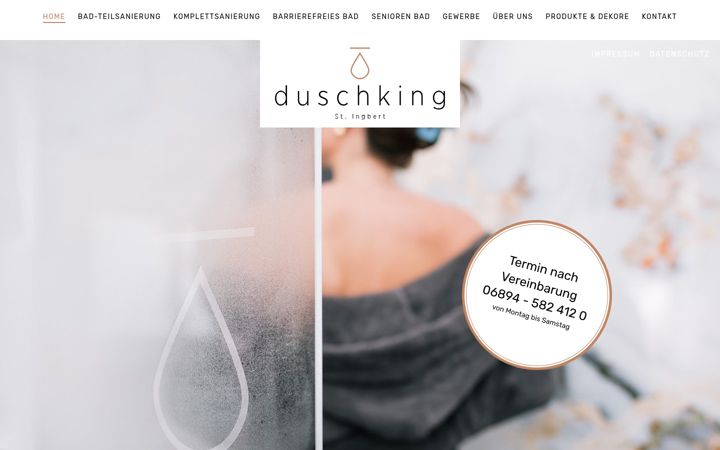Skjámynd af duschking-stingbert.de