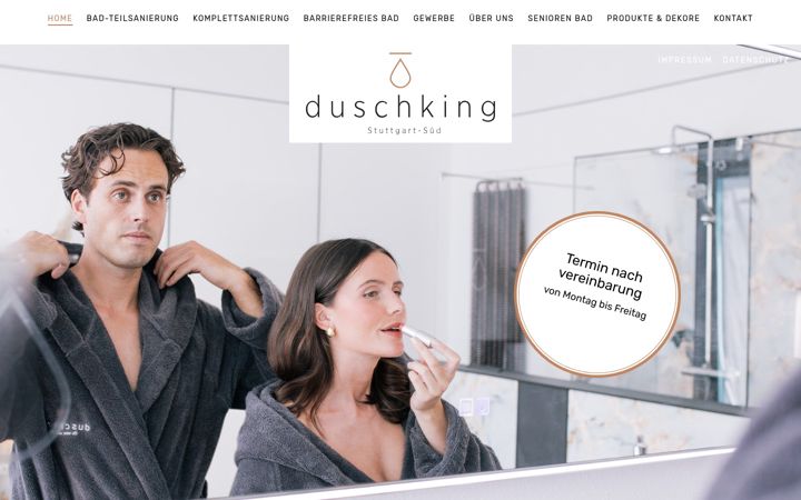 Skjámynd af duschking-stuttgartsued.de