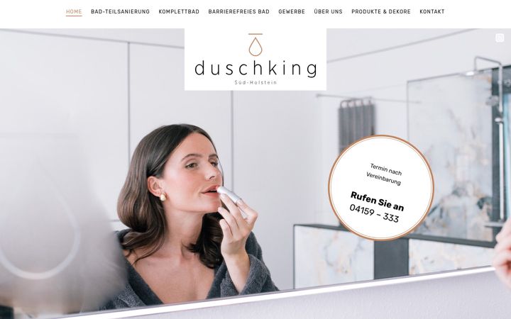 Skjámynd af duschking-suedholstein.de