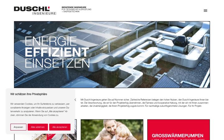 Screenshot of duschl.de