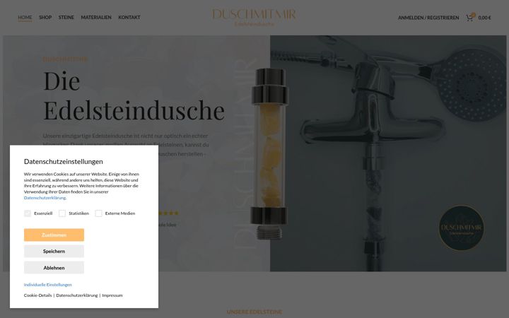 Snimka zaslona za duschmitmir.de