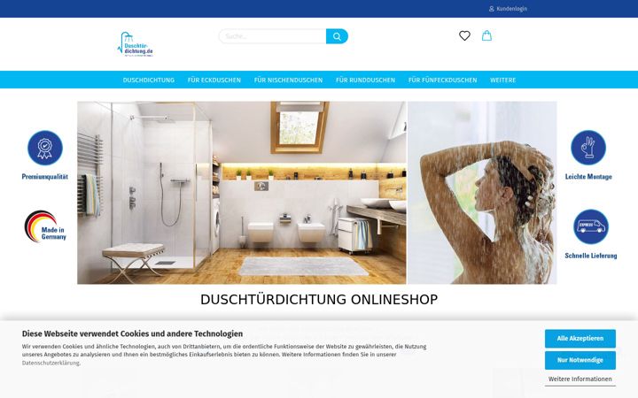 Screenshot of duschtuerdichtung.de