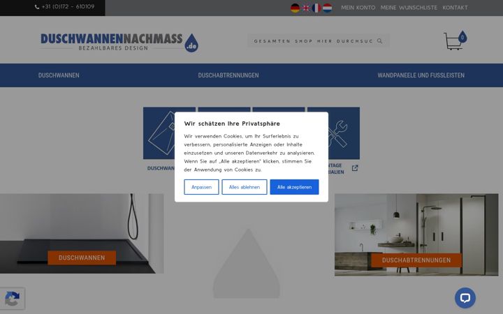 Screenshot of duschwannennachmass.de