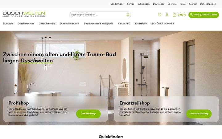 Screenshot of duschwelten.de