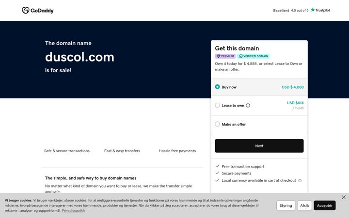 Screenshot of duscol.com