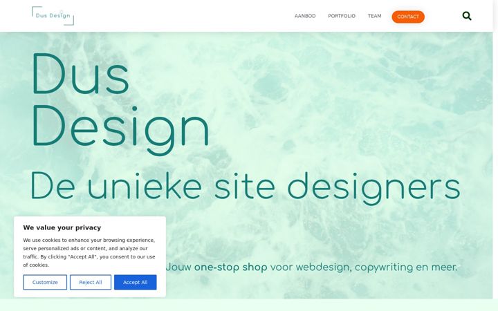 Screenshot di dusdesign.nl