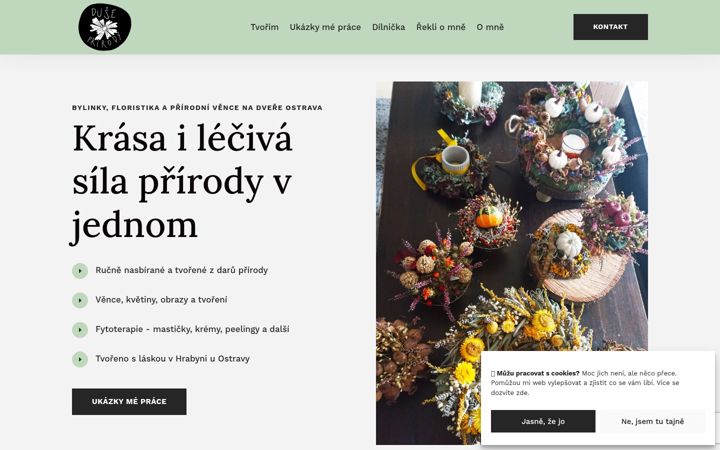 Snímek obrazovky duseprirody.cz