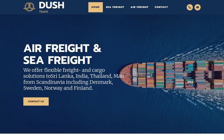 Screenshot of dush-trans.dk