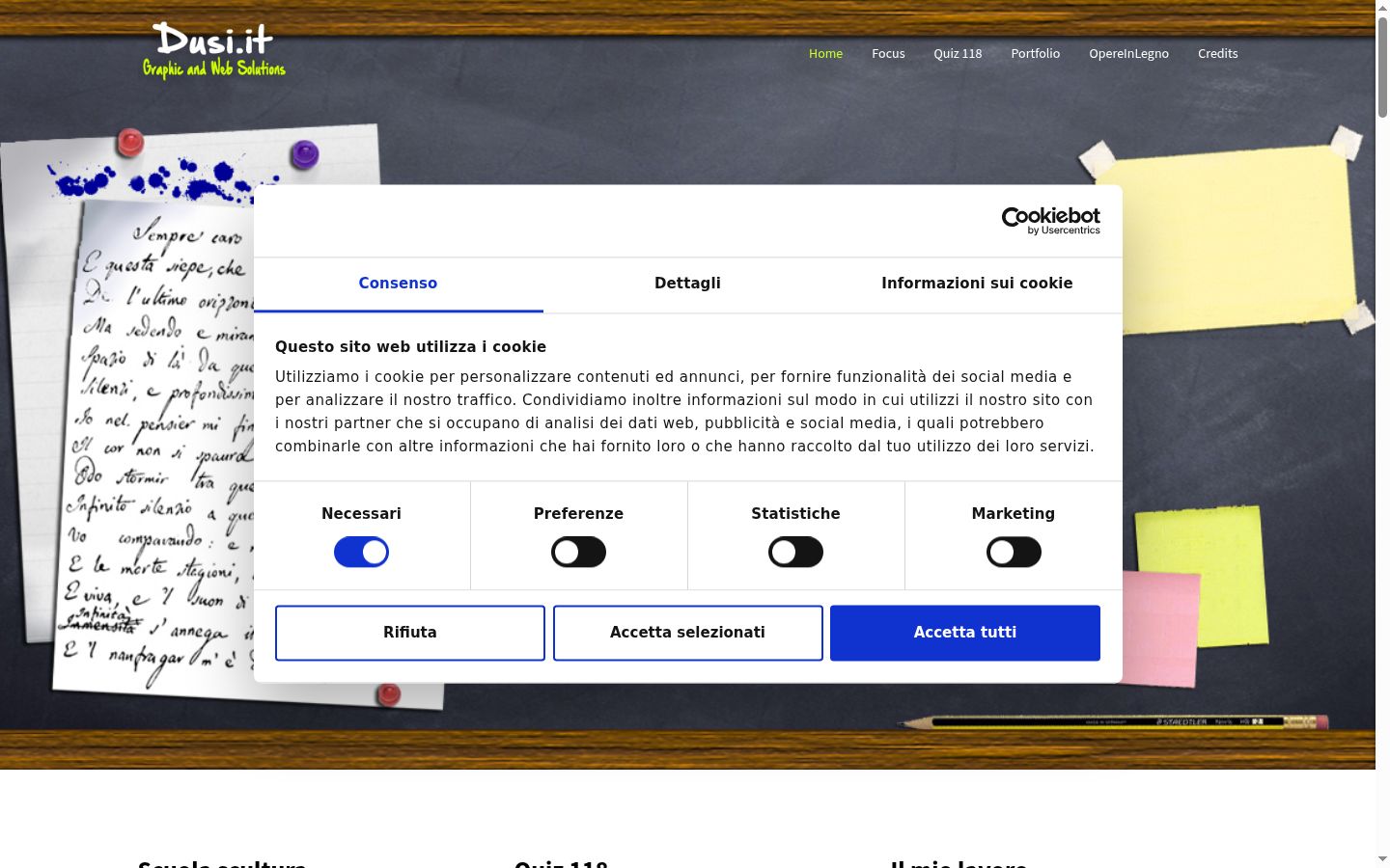 Captura de ecrã do banner de consentimento apresentado antes de qualquer interação