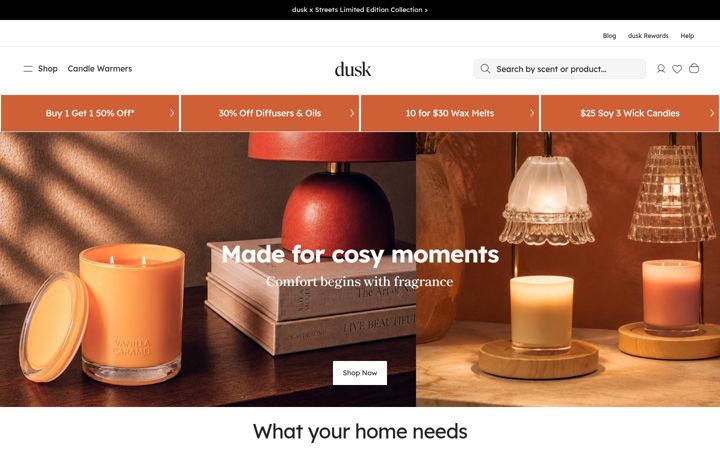 Screenshot of dusk.com.au