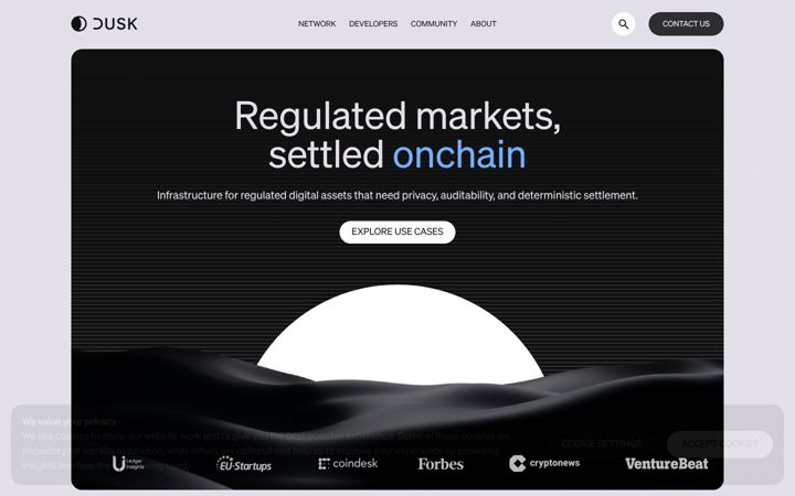 Screenshot of dusk.network