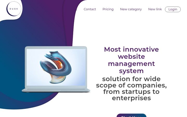 Screenshot of duskcms.com