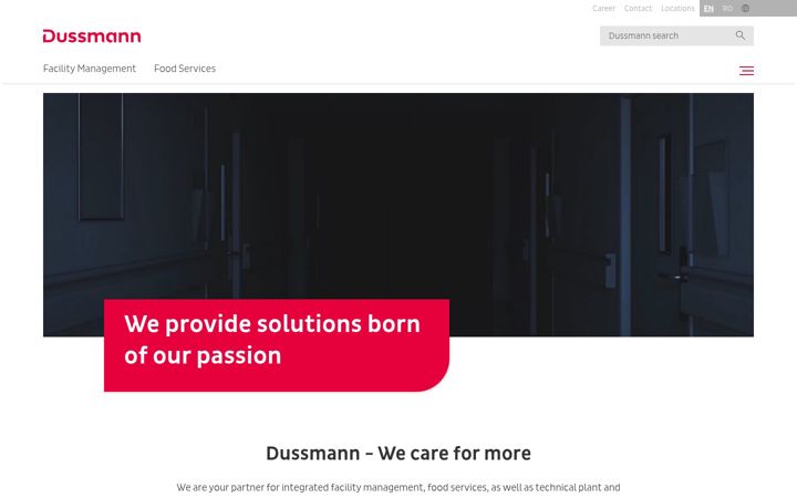Screenshot of dussmann.ro