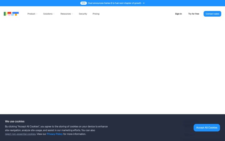 Screenshot of dust.tt