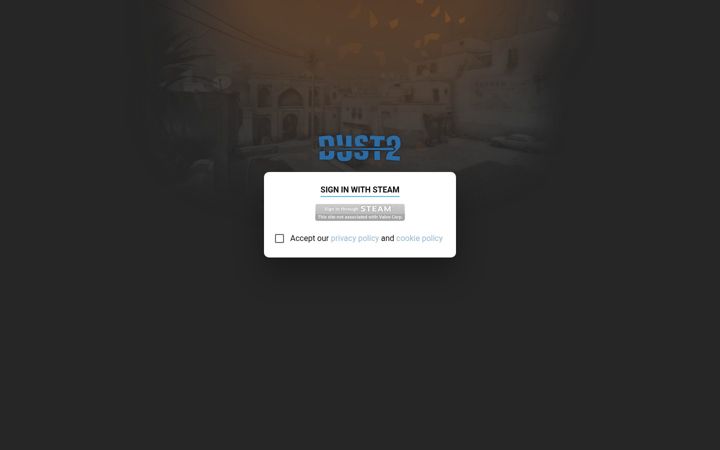 Captură de ecran a dust2.org