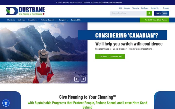 Screenshot of dustbane.com