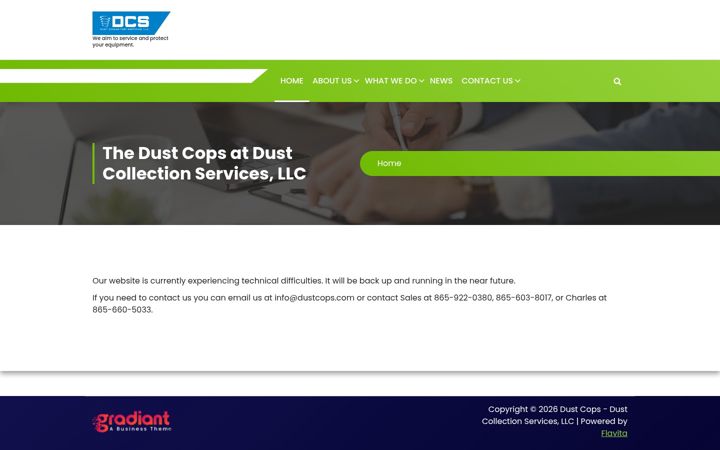 Screenshot of dustcops.com