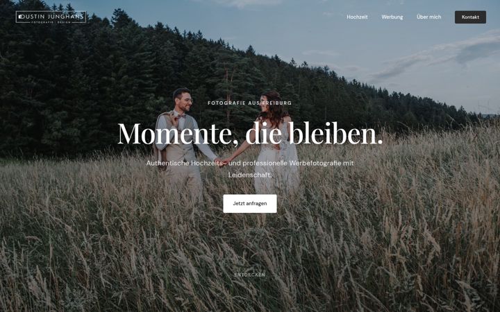 Screenshot of dustinjunghans.de