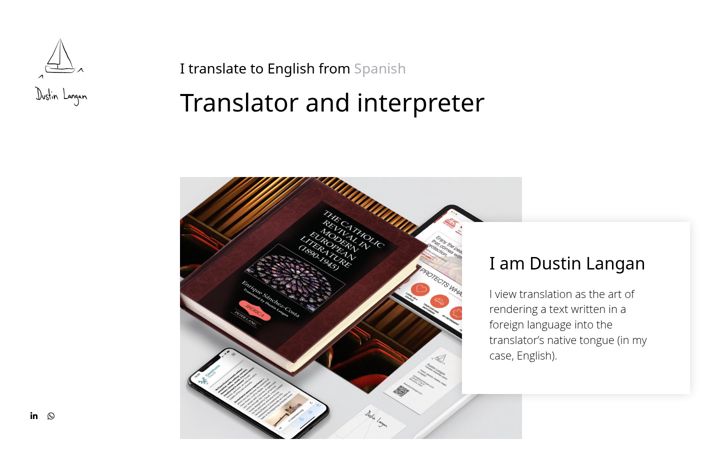 Screenshot of dustinlangan.com