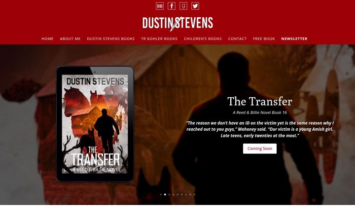 Screenshot of dustinstevens.com