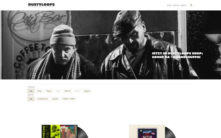 Screenshot of dustyloops.com
