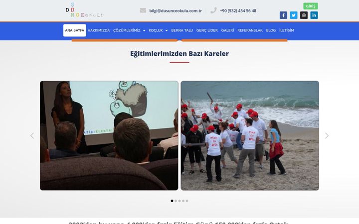 Екранна снимка на dusunceokulu.com.tr