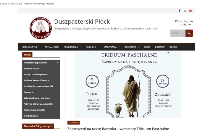 Captura de ecrã de duszpasterski.pl