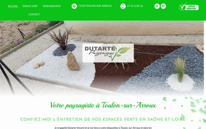 Screenshot van dutarte-paysage-71.fr