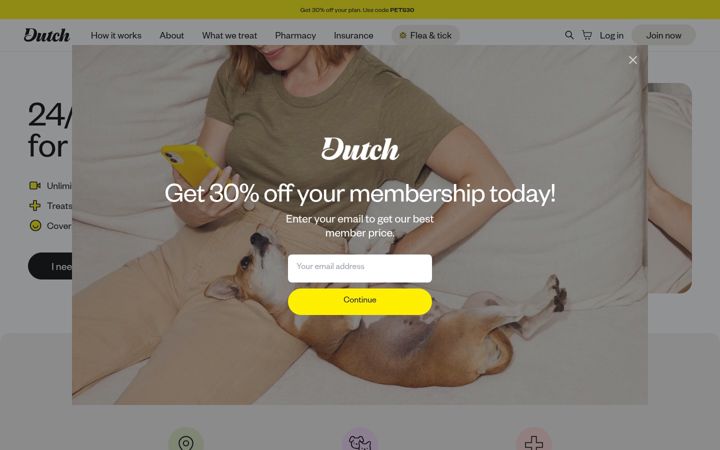Screenshot of dutch.com