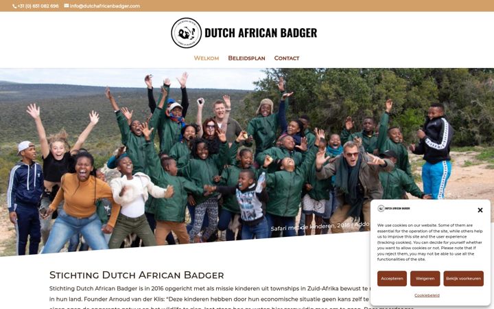 Screenshot of dutchafricanbadger.com
