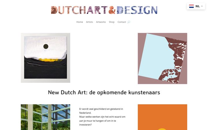 Skærmbillede af dutchartanddesign.nl