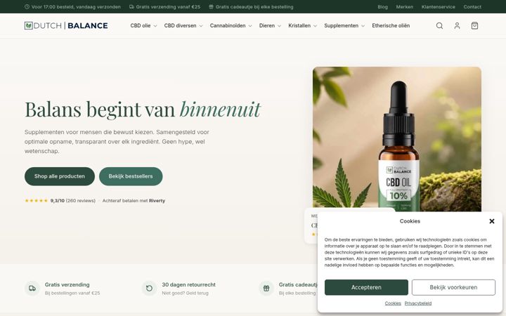 Screenshot of dutchbalance.com