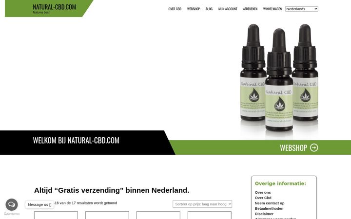 Screenshot of dutchcbdforpets.com