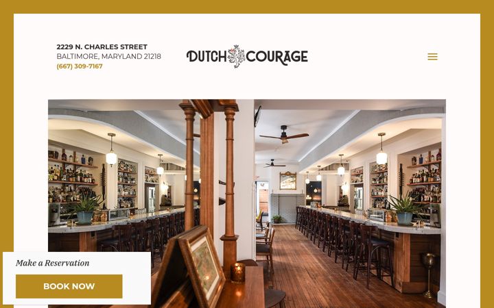 Screenshot of dutchcouragebar.com