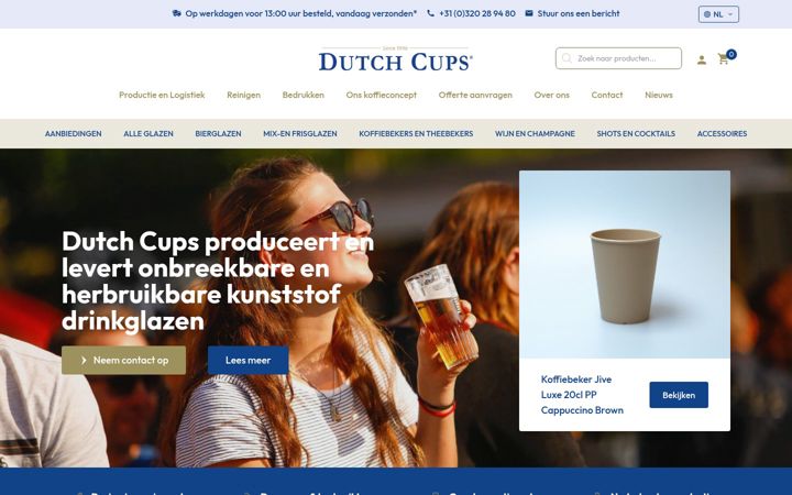 Screenshot di dutchcups.nl