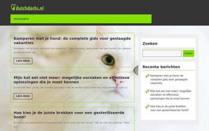 Skærmbillede af dutchdachs.nl