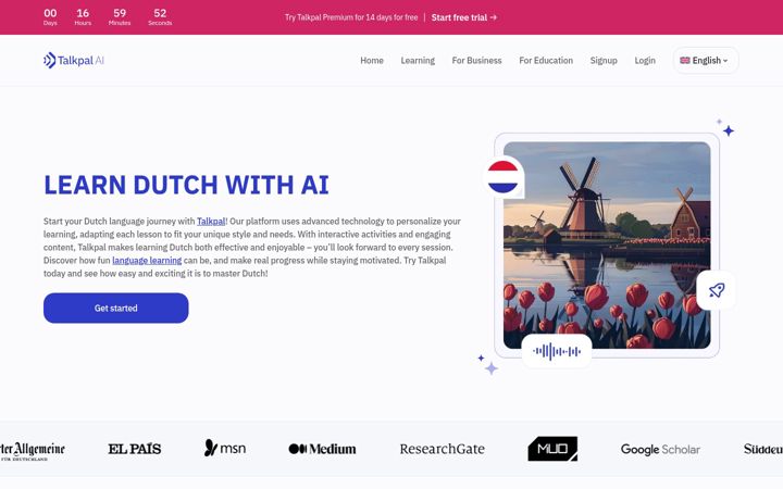Screenshot of dutchdiction.com