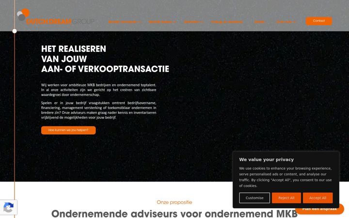 Screenshot di dutchdreamgroup.nl