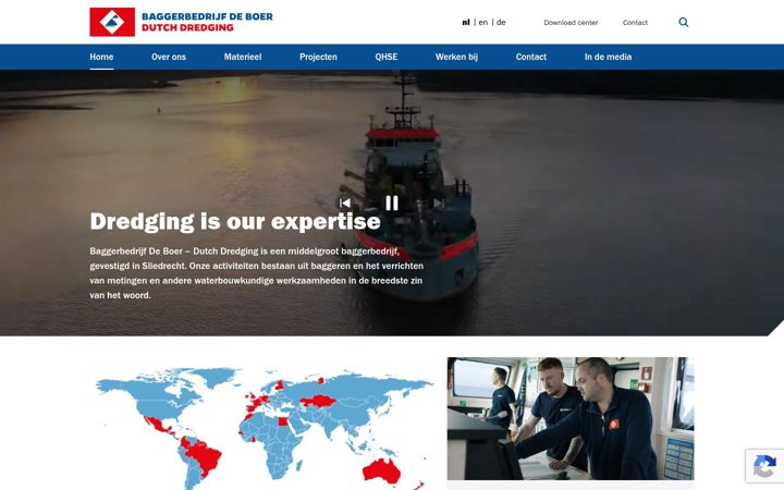 Screenshot di dutchdredging.nl