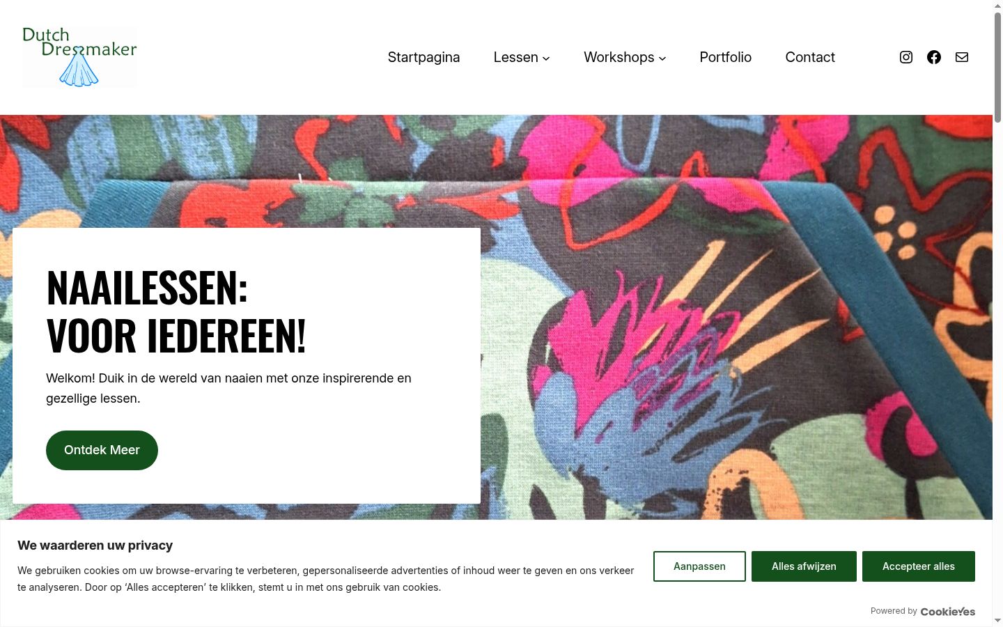 Screenshot del banner di consenso mostrato prima di qualsiasi interazione