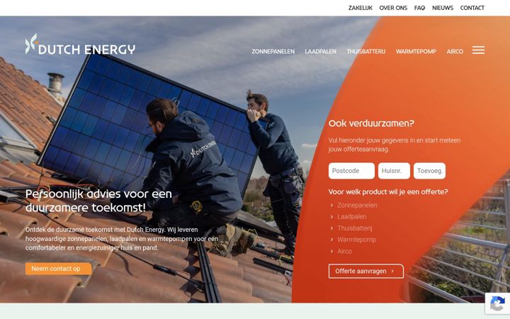 Screenshot di dutchenergy.nl