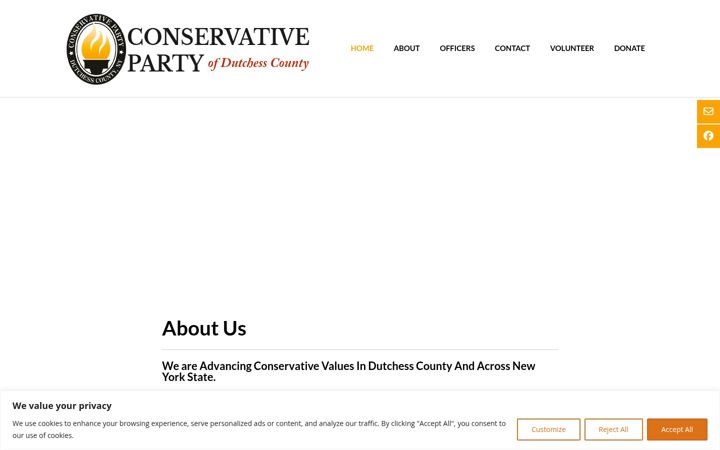 Screenshot of dutchesscountynyconservativeparty.com