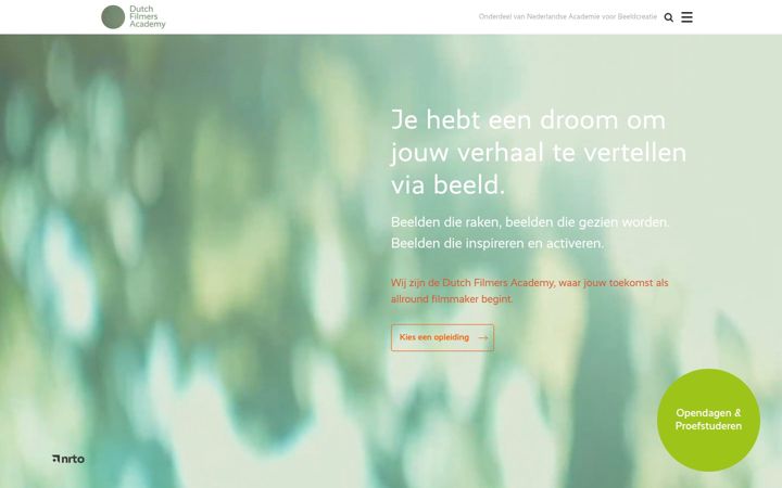 Screenshot di dutchfilmersacademy.nl