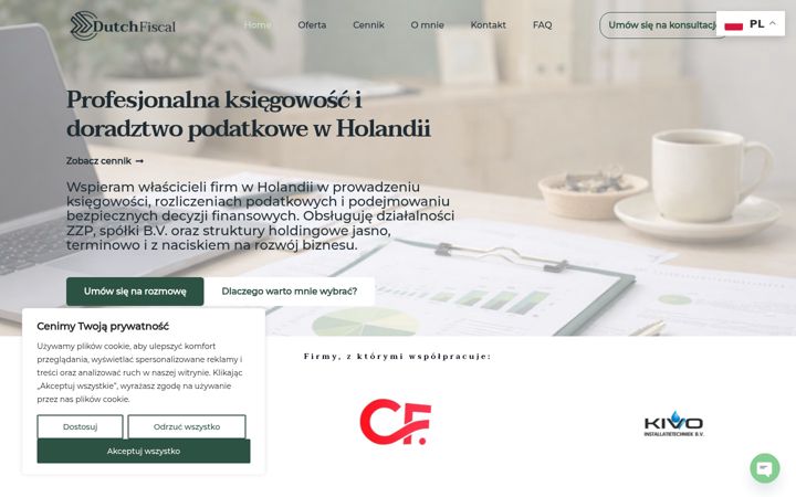 Screenshot di dutchfiscal.nl