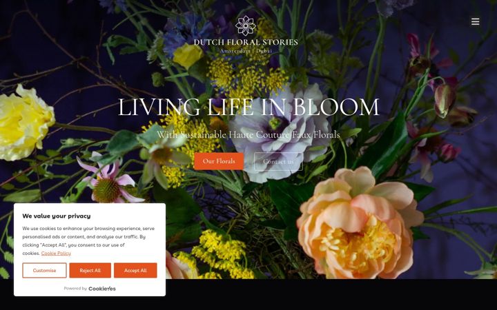 Screenshot of dutchfloralstories.com